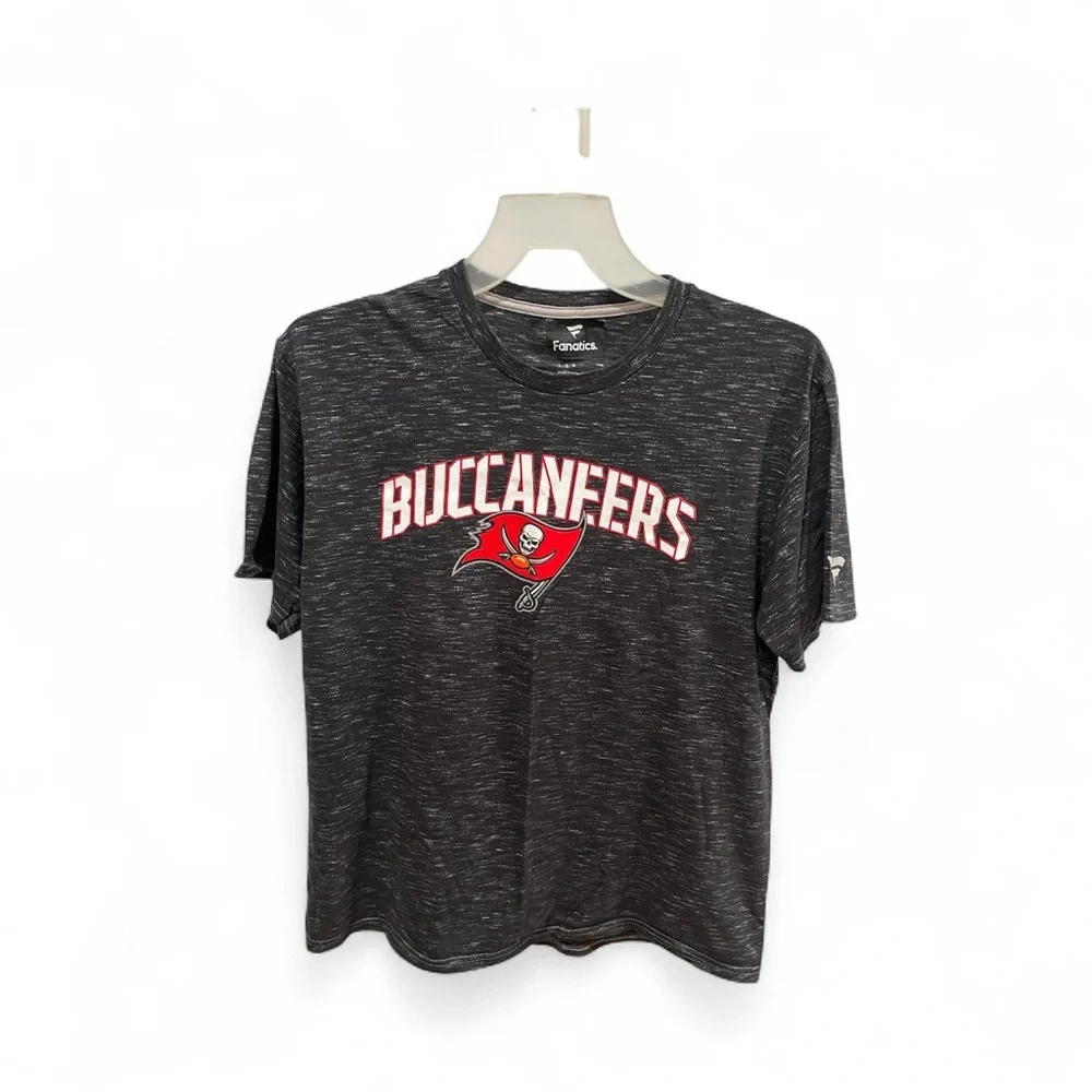 Fanatics Buccaneers Black Heather T-Shirt Tom Brady #12 Jersey MENS LARGE- NWOT - Picture 5 of 6